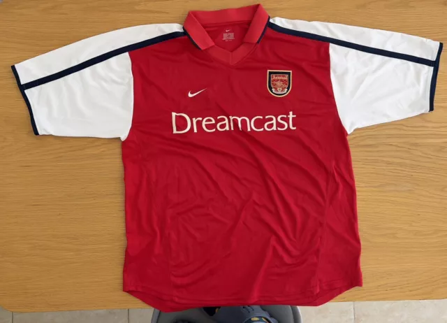 Rare Original Arsenal 2000/2002 Home Shirt XL NIKE Bergkamp Henry Vieira Piers