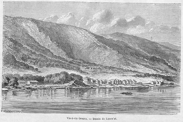 Serbia Serbia ""Orsova Face"" Lancelot Drawing Engraving 1864