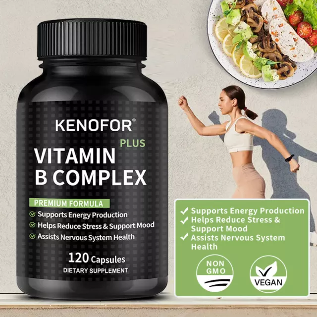 Vitamin B Complex - 120 Capsules - Quality Standard - Simple Supplement