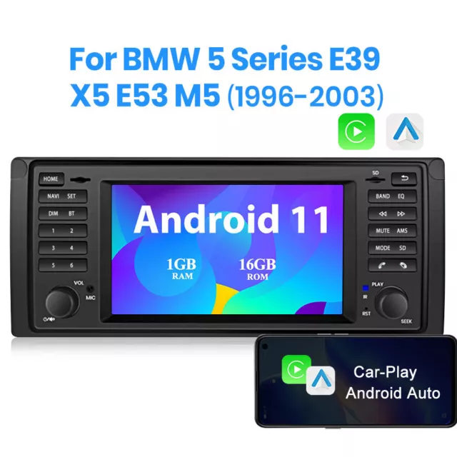 For BMW 5 Series E39 X5 E53 M5 7''Car Radio Stereo Head Unit GPS Sat Nav CarPlay