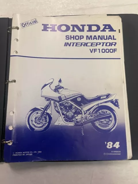 1984 HONDA INTERCEPTOR VF1000F Service Shop Repair Manual OEM