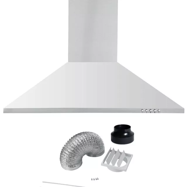 Cookology CH700SS/A 70cm Chimney Cooker Hood in Stainless Steel & Duct