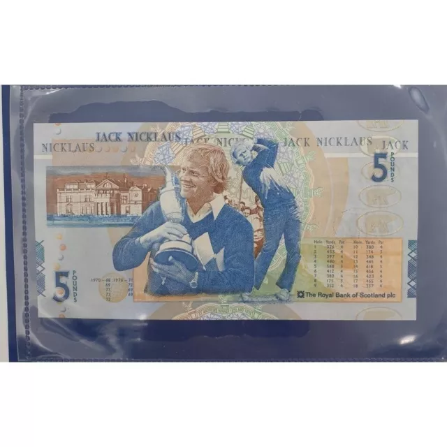 Scotland 2005 5 Pound Jack Nicklaus Commemorative Note, Unc