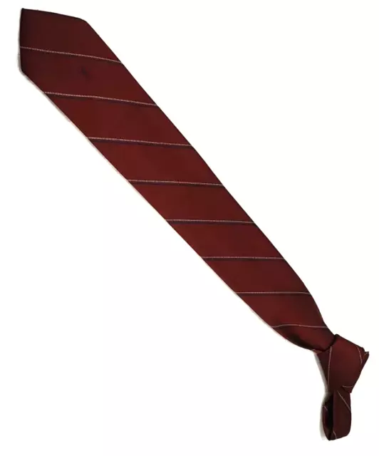 YVES SAINT LAURENT Men's Silk Tie Red blue striped designer necktie $45 ...