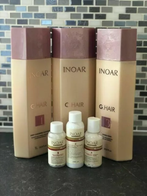 Kit Complet 3X100ml Lissage Brésilien Inoar Ghair.