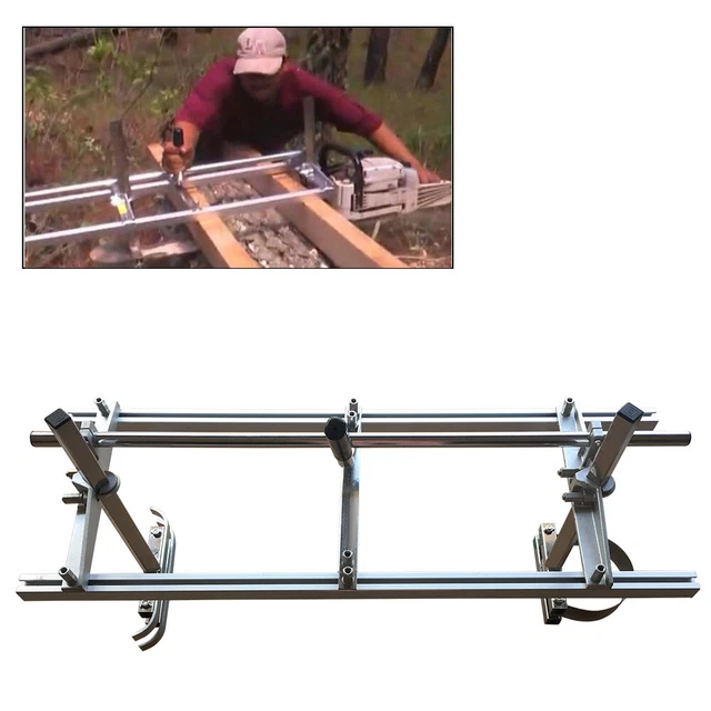 PORTABLE CHAINSAW GUIDE Bar Planking Mill Attachment Lumber Milling for