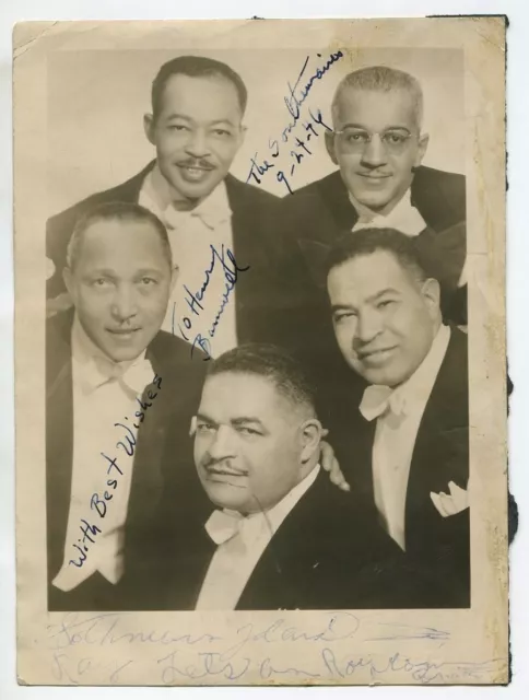 The Southernaires Signed Photo 1946 Black Soul Gospel Doo Wop Group J6904