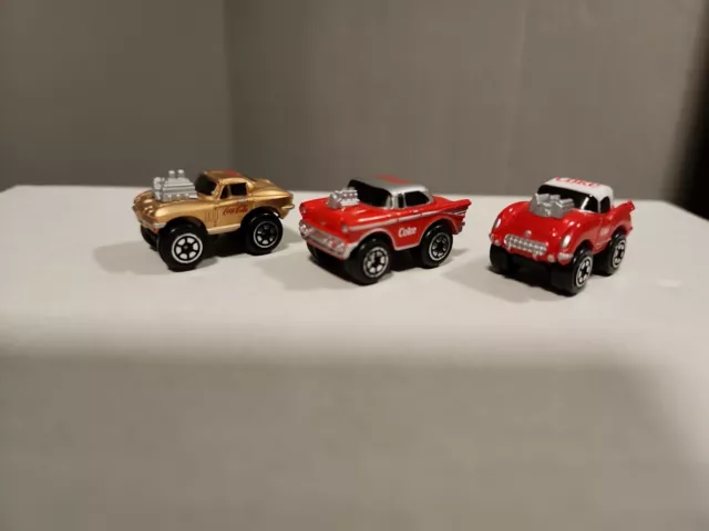 Vintage Coca Cola TINY TUFFS Micro Machine Mini Toy Cars LOT OF 3 by Hartoy RARE Vintage Coca Cola TINY TUFFS Micro Machine Mini Toy Cars LOT OF 3 by Hartoy RARE