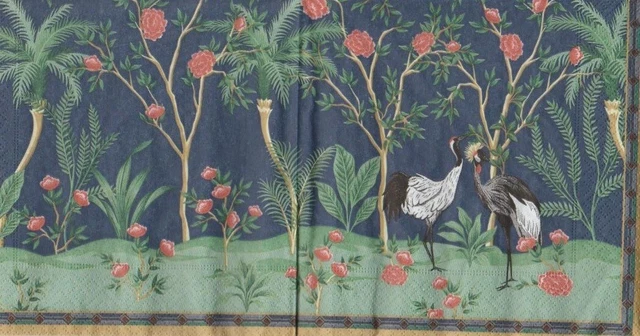 20 Servietten Mit Asiatischem Garten-Motiv – Für Tischdeko Oder Serviettentechnik – 33x33 Cm, Aus Deutschland