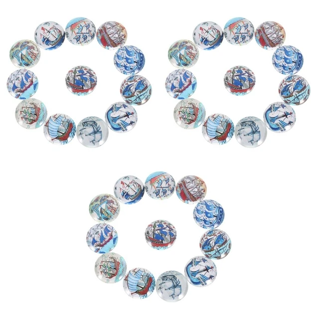 Glaskuppel-Cabochons selbstgemacht 3x Schmuck Cabochons Transparent Oval Dome Gl