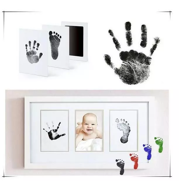 Baby  Paw Print Ink Pad Pet Dog Cat Handprint Footprint Pads Kit Stamp Souvenir 2