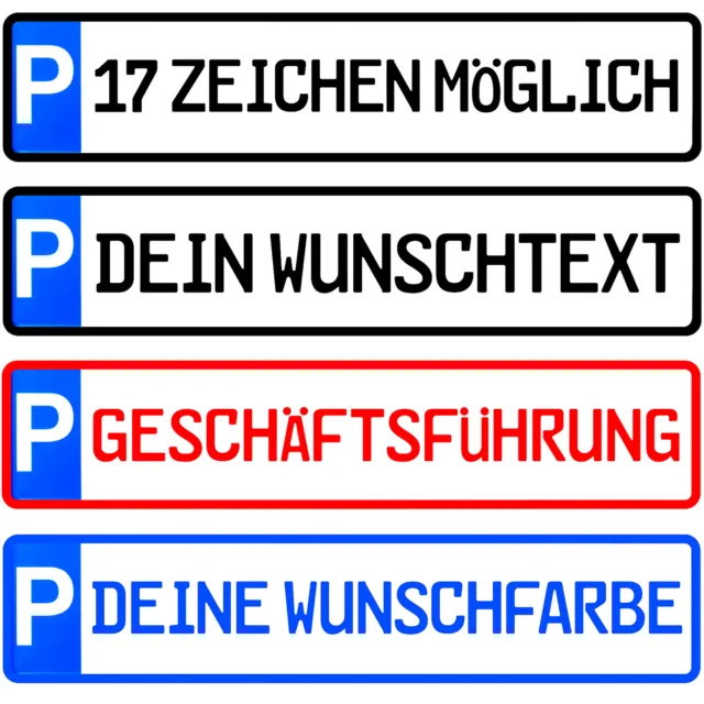 https://www.picclickimg.com/LrwAAOSw-mZlfHL6/Parkplatzschild-Parkplatz-Kennzeichen-Schild-bis-17-Zeichen-Wunschtext.webp