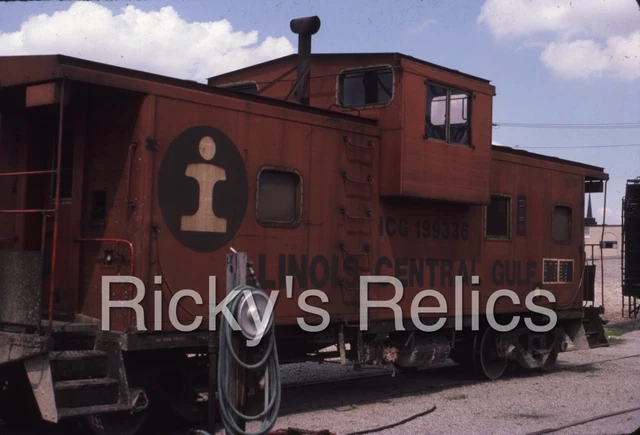 Original Slide ICG 199336 Caboose Illinois Central Gulf 1986