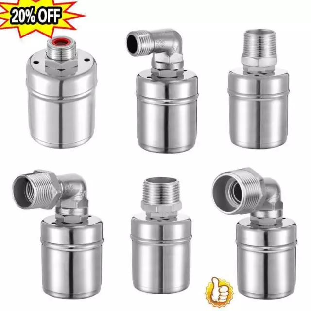 304 Stainless Steel Float Valve Automatic Water Level Controller Kitchen New.-