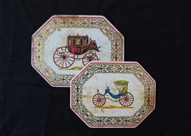 Baret Ware England 2 stampe metallo vintage quadro
