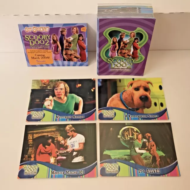 SCOOBY-DOO THE 2nd MOVIE: MONSTERS UNLEASHED Complete Card Set w/ PROMO CARD #P1