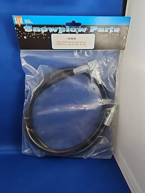 SAM Snowplow Parts 1304030 Hose w/ Swivel 1/4" x 45" Replaces 21856