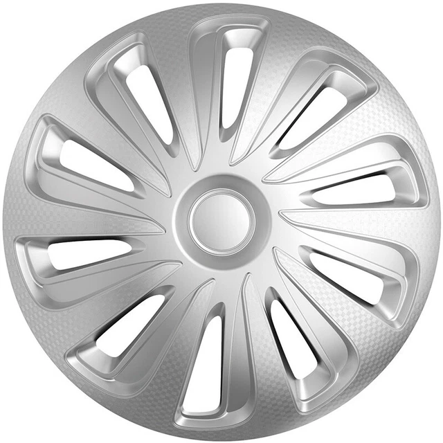 Set 4 Enjoliveurs J-Tec Discovery 15 Pouces Argent | Plastique ABS | Pour Donner Un Look Moderne à Sa Voiture