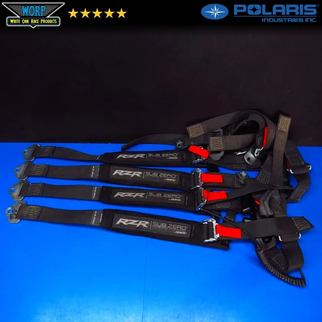 POLARIS RZR SUB ZERO UTV PASSENGER Seat Belt 4 Point Click Harnesses Black 11B