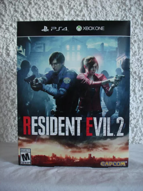 Resident Evil 2 Remake Claire Leon Promo Pappaufsteller Standee Display Big Box