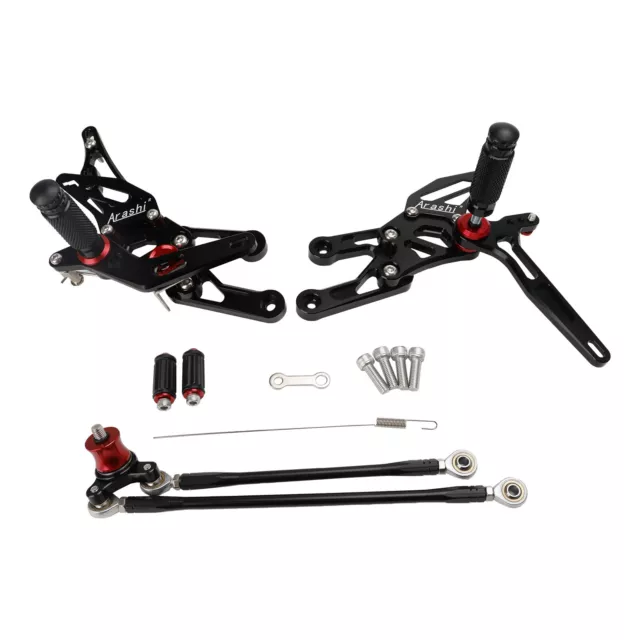 Fußrastenanlage - schwarz für Honda CBR 600 RR PC37 03-06 CBR 1000 RR SC57 04-07