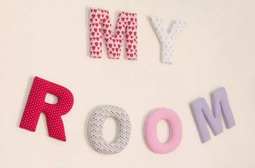 Letras de pared de tela Gisela Graham de mi habitación - dormitorio decorativo para niñas