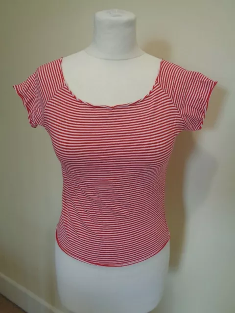 BRANDY MELVILLE ZELLY Pink White Striped Short Sleeve Button Down Shirt One  Size $19.99 - PicClick