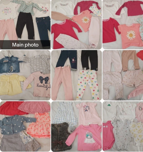 Enorme pacchetto di vestiti per bambine 9-12 mesi 40 articoli inc NEXT, zara, m&s #3