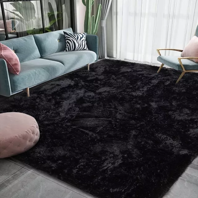 Flauschige Teppiche großer zottiger Teppich Schlafzimmer Wohnzimmer rutschfest weicher Teppich Fußmatte