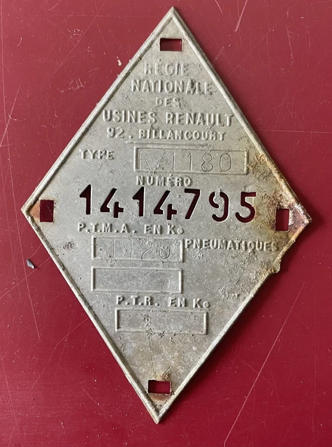 Plaque Schéma Câblage Pour Renault Goelette Série S56 S64 - Bouclier Voiture Ancienne