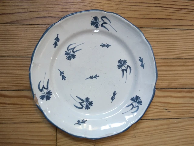 Faience ancienne assiette d'occasion - Décoration