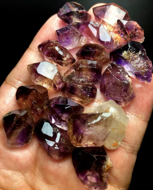 62g 18PC Diamond Grade! Super Seven Skeletal Amethyst Quartz Crystal  W583 3