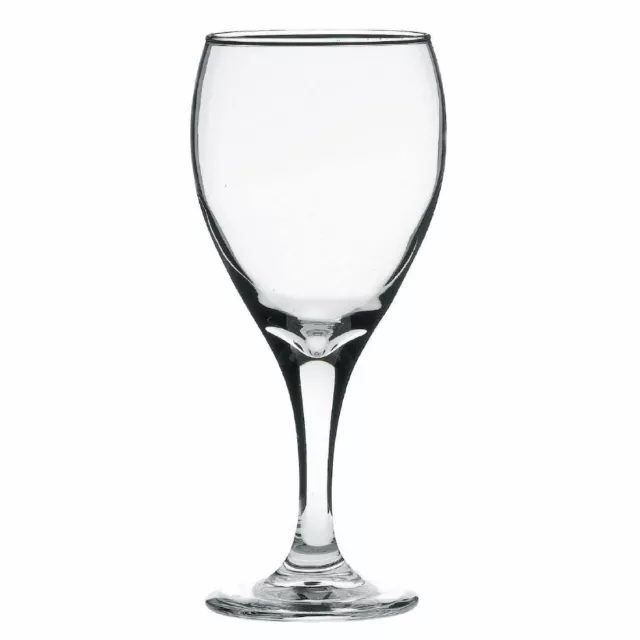 Libbey Teardrop Wine Goblets in Clear Glass - Glasswasher Safe 350ml Pack of 12