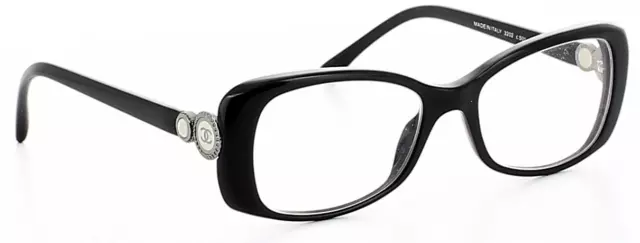 CHANEL * - womens eyeglasses - 3202 c501 - Black - COLLECTION BOUTON  £120.31 - PicClick UK