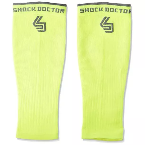 Shock Doctor Calf Sleeve Brace Compression Recovery Support Size M Yellow New!