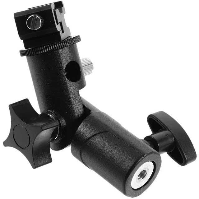 FOTGA Support Flash Parapluie Type E Pivotant - Griffe Universelle Hotshoe + Fixation 1/4" & 3/8"