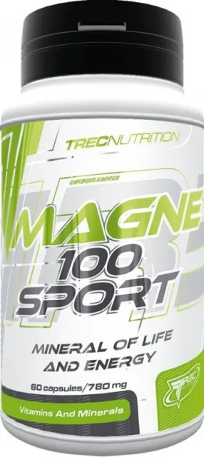 Trec nutrition MAGNE-100 Sport Aide Support Nerveux Système Fonction 60 Capsules