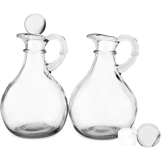 Bottiglie olio e aceto in vetro (set 2 pezzi) bottiglia rotonda dispenser olio in Gl Y7F8