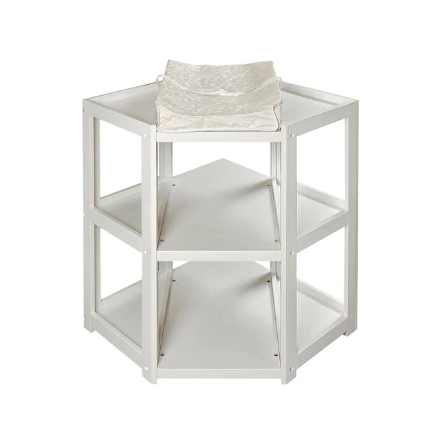 Badger Basket Diaper Corner Changing Table White