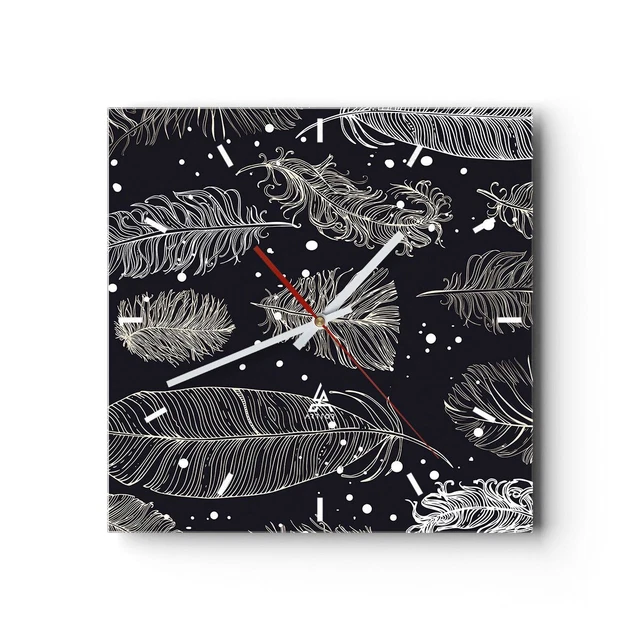 Horloge Murale En Verre ARTTOR – 40x40cm – Silencieuse – Abstraction Nature