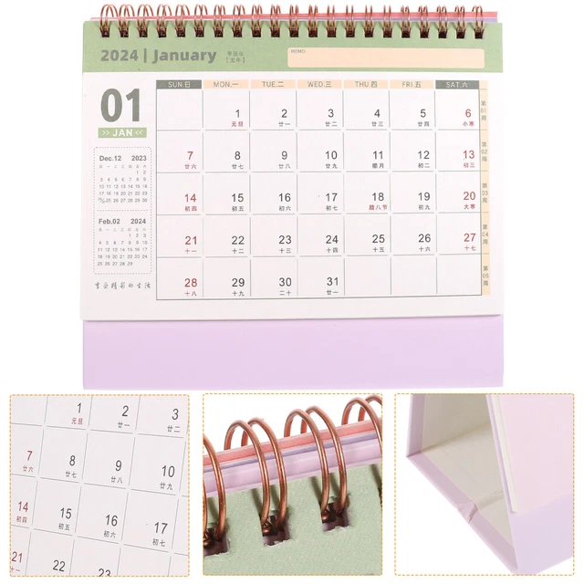 OFFICE DESK CALENDAR Small 2024 Calendar Office Table Calendar Binding Calendar £8.47 PicClick UK
