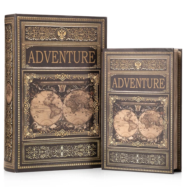 Libro Cassaforte A Forma Di Libro Con Chiave – Modello Mappamondo Marrone, Sicurezza Discreta