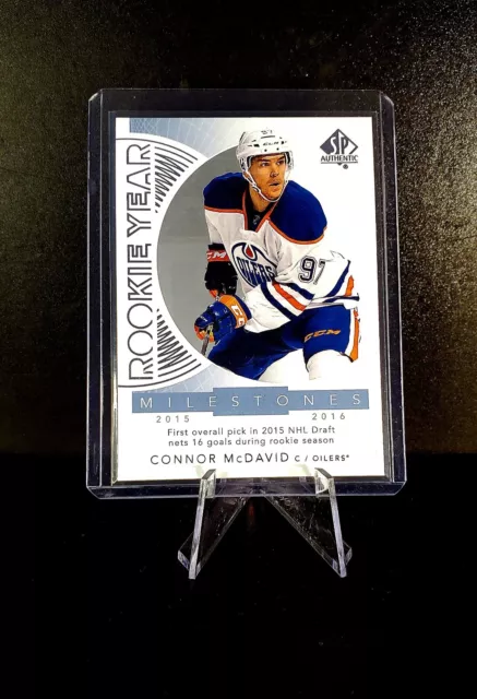 Connor McDavid Rookie Year Milestones Upper Deck Sp Authentic 2015-16 Oilers