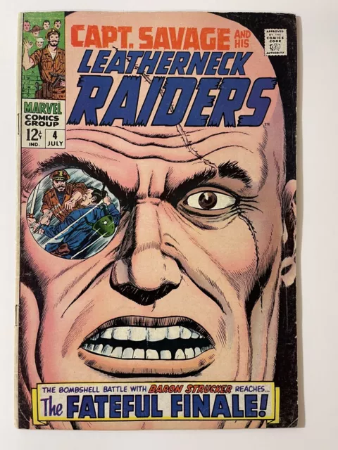 Captain Savage and His Leatherneck Raiders #4 Marvel Comics VG to VG+ Silver Age