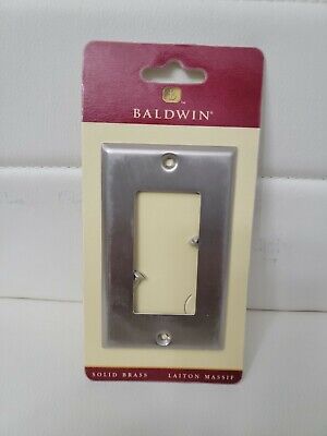 Baldwin Beveled Edge Single Rocker GFCI Solid Brass Switch Wall Plate