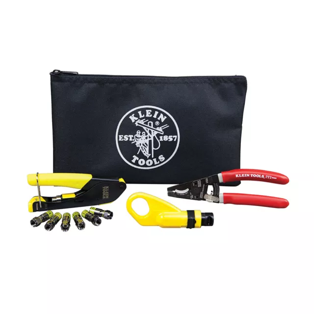 Klein Tools VDV026-211 Coax Cable Installation Kit with Zipper Pouch