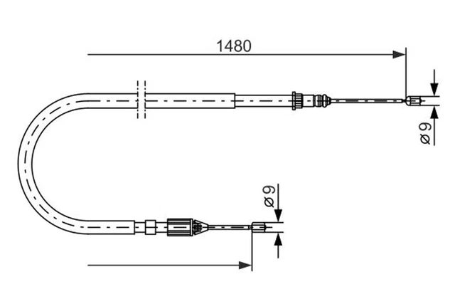 BOSCH Bremsseil Seilzug Feststellbremse 1 987 477 653 hinten rechts für RENAULT