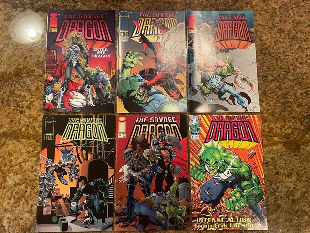 6 Savage Dragon Image Comic Books # 1 8 9 10 11 12 Erik Larsen Spawn 26 J871