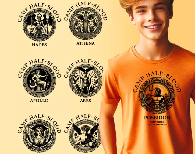 Camp Half Blood All Houses T Shirt, Camp Halfblood Shirt, Percy Jackson