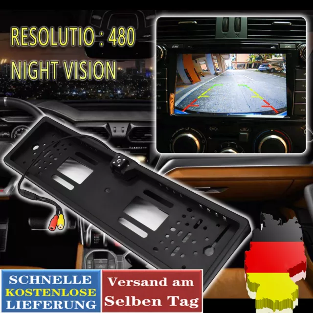 170° IR LED Rückfahrkamera kennzeichen Nachtsicht Nummernschild Einparkhilfe